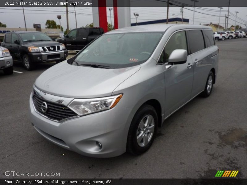 Brilliant Silver / Gray 2012 Nissan Quest 3.5 SV