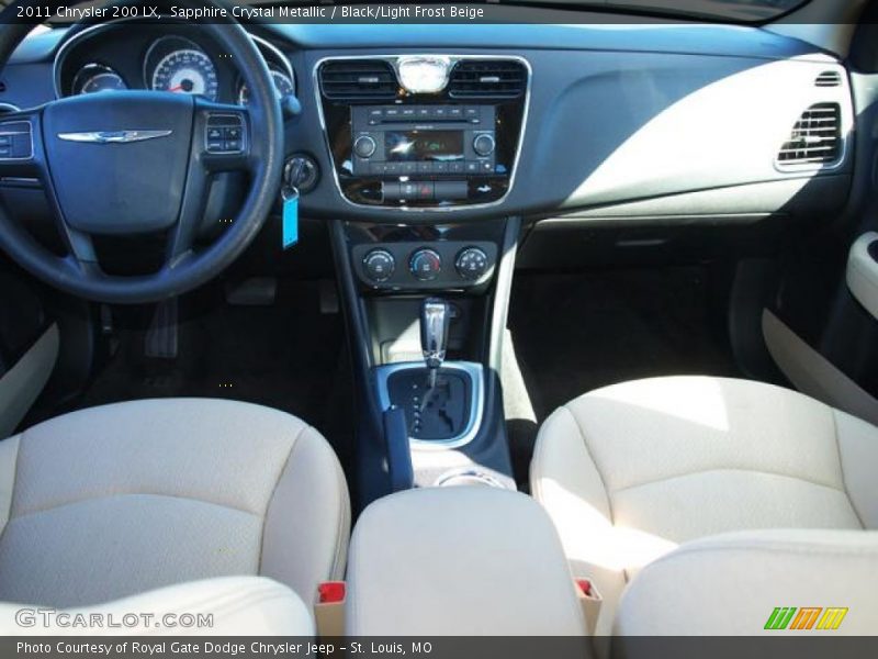 Sapphire Crystal Metallic / Black/Light Frost Beige 2011 Chrysler 200 LX