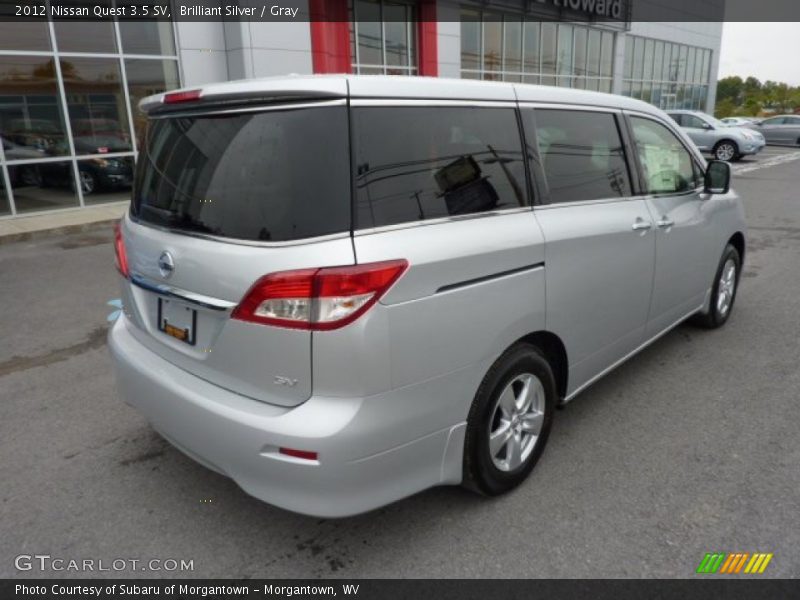 Brilliant Silver / Gray 2012 Nissan Quest 3.5 SV