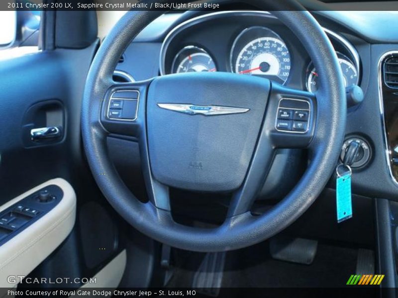 Sapphire Crystal Metallic / Black/Light Frost Beige 2011 Chrysler 200 LX