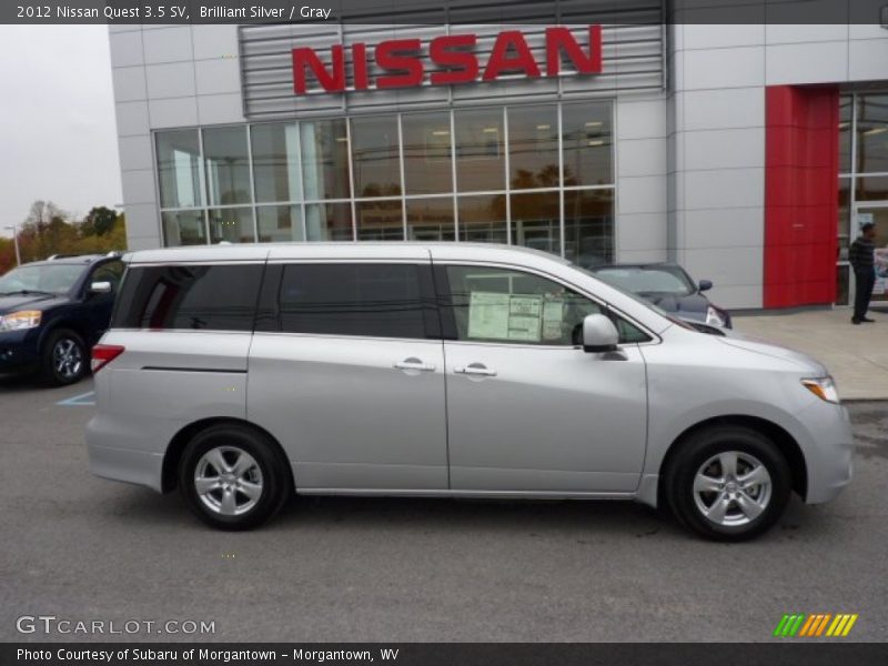 Brilliant Silver / Gray 2012 Nissan Quest 3.5 SV