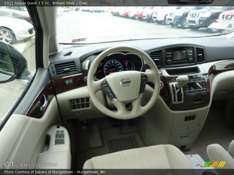 Brilliant Silver / Gray 2012 Nissan Quest 3.5 SV