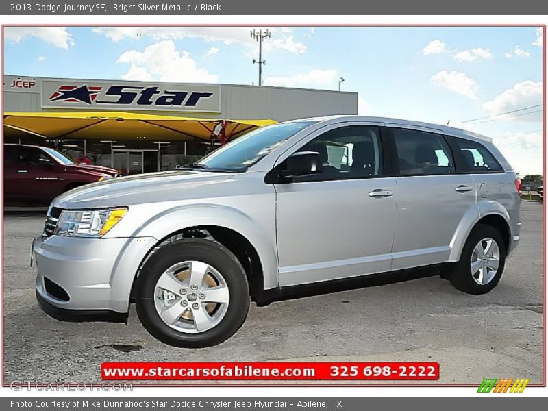 Bright Silver Metallic / Black 2013 Dodge Journey SE