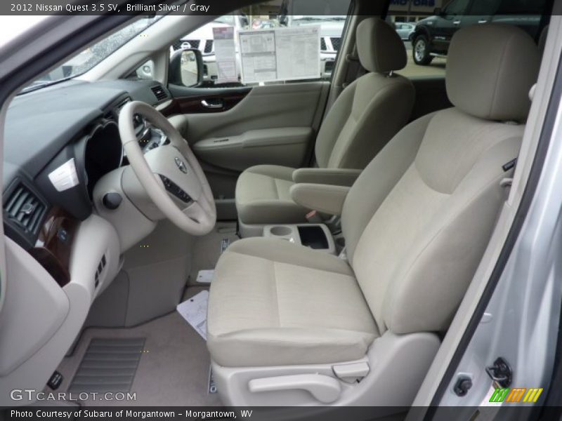 Brilliant Silver / Gray 2012 Nissan Quest 3.5 SV
