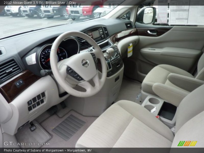 Brilliant Silver / Gray 2012 Nissan Quest 3.5 SV