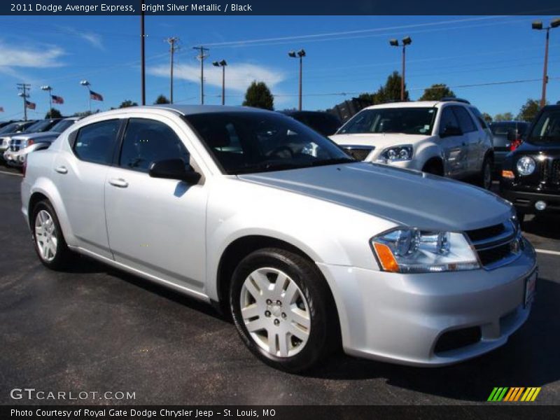 Bright Silver Metallic / Black 2011 Dodge Avenger Express