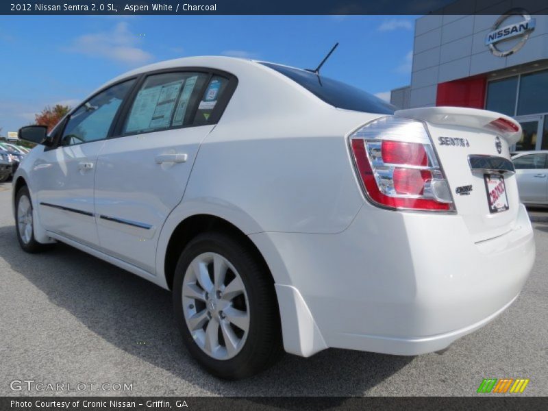 Aspen White / Charcoal 2012 Nissan Sentra 2.0 SL