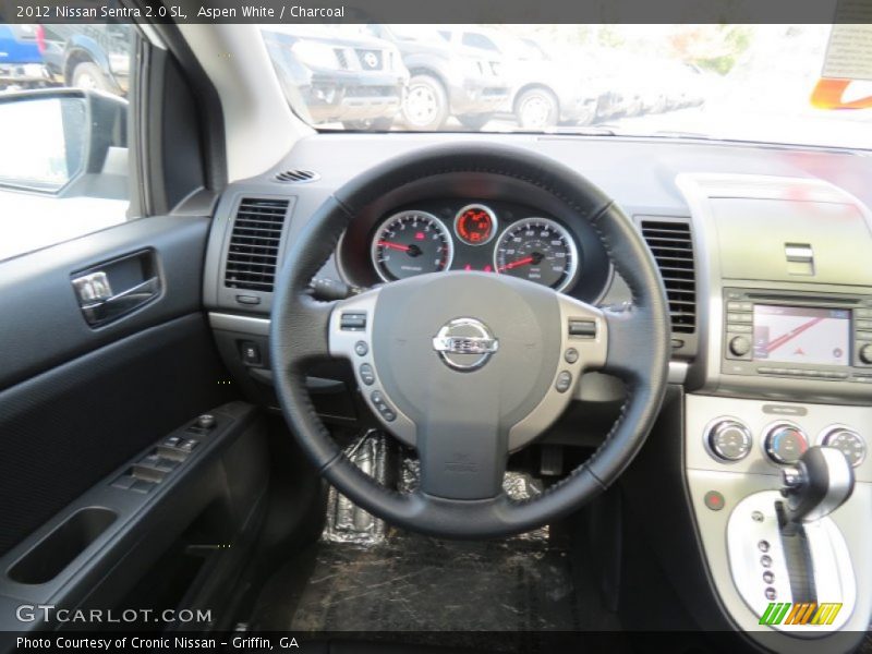 Aspen White / Charcoal 2012 Nissan Sentra 2.0 SL
