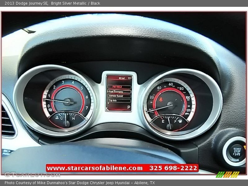 Bright Silver Metallic / Black 2013 Dodge Journey SE