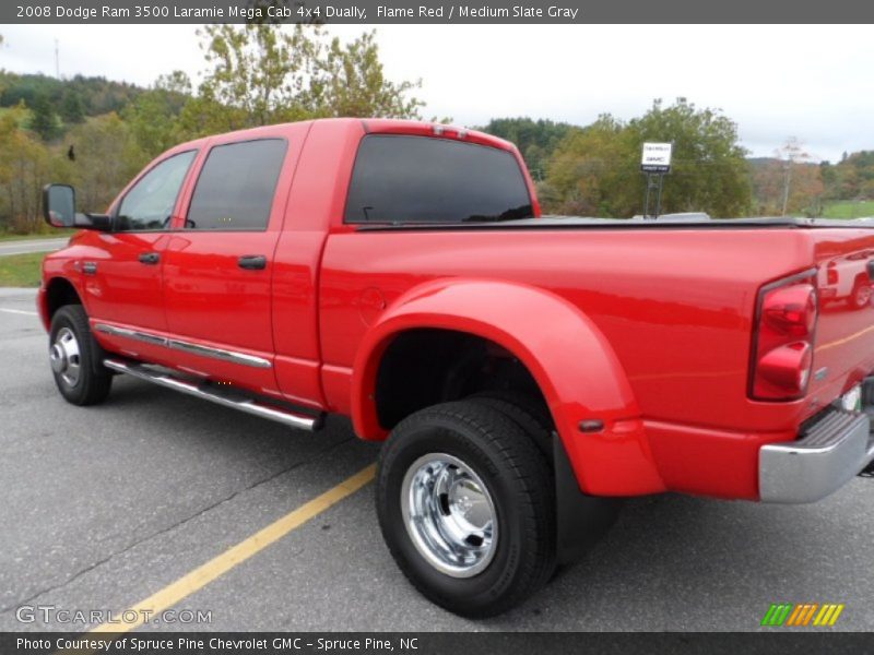 Flame Red / Medium Slate Gray 2008 Dodge Ram 3500 Laramie Mega Cab 4x4 Dually