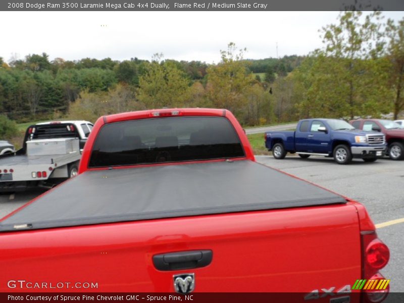 Flame Red / Medium Slate Gray 2008 Dodge Ram 3500 Laramie Mega Cab 4x4 Dually