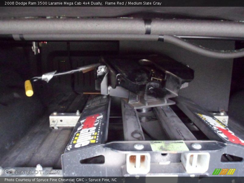 Flame Red / Medium Slate Gray 2008 Dodge Ram 3500 Laramie Mega Cab 4x4 Dually