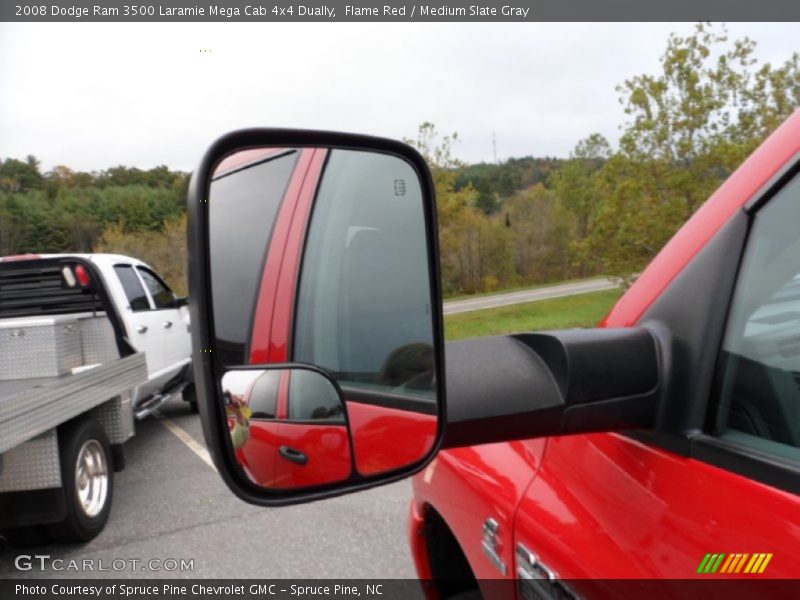 Flame Red / Medium Slate Gray 2008 Dodge Ram 3500 Laramie Mega Cab 4x4 Dually