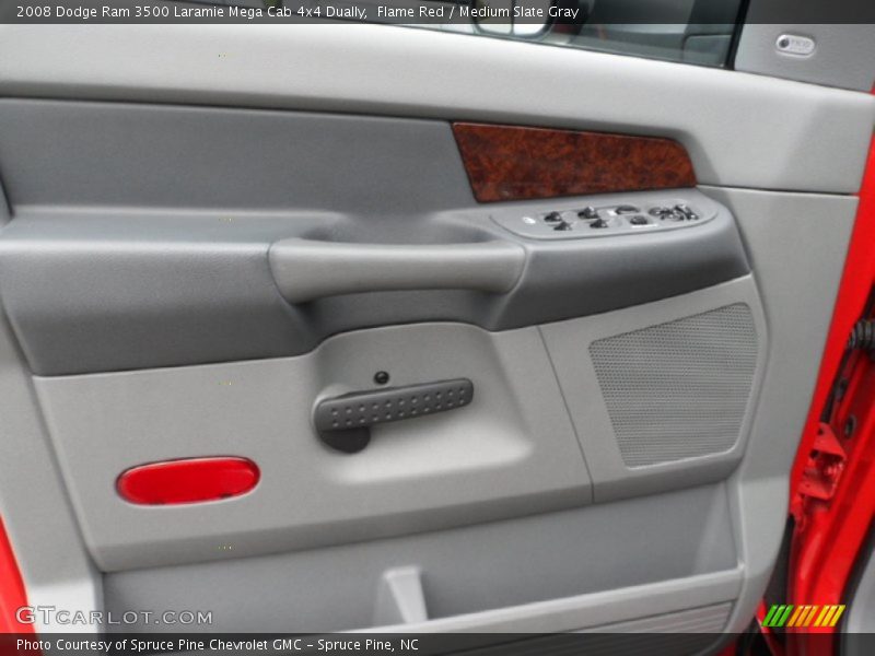 Flame Red / Medium Slate Gray 2008 Dodge Ram 3500 Laramie Mega Cab 4x4 Dually