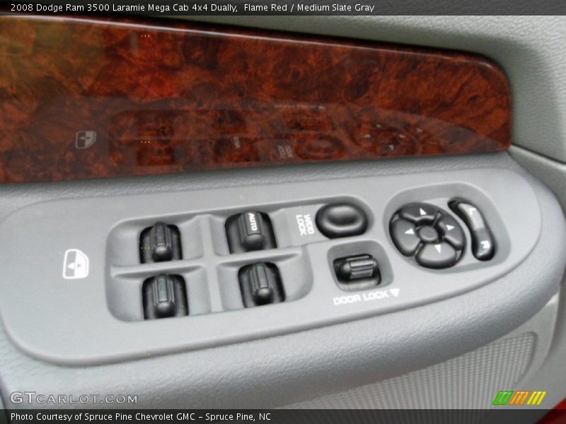Flame Red / Medium Slate Gray 2008 Dodge Ram 3500 Laramie Mega Cab 4x4 Dually