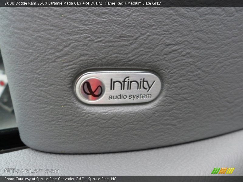 Flame Red / Medium Slate Gray 2008 Dodge Ram 3500 Laramie Mega Cab 4x4 Dually