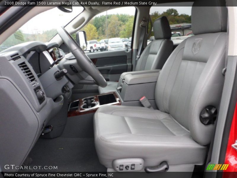 Flame Red / Medium Slate Gray 2008 Dodge Ram 3500 Laramie Mega Cab 4x4 Dually