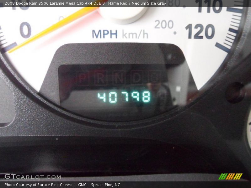 Flame Red / Medium Slate Gray 2008 Dodge Ram 3500 Laramie Mega Cab 4x4 Dually