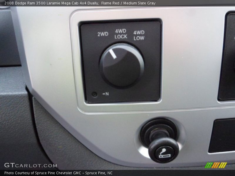 Flame Red / Medium Slate Gray 2008 Dodge Ram 3500 Laramie Mega Cab 4x4 Dually