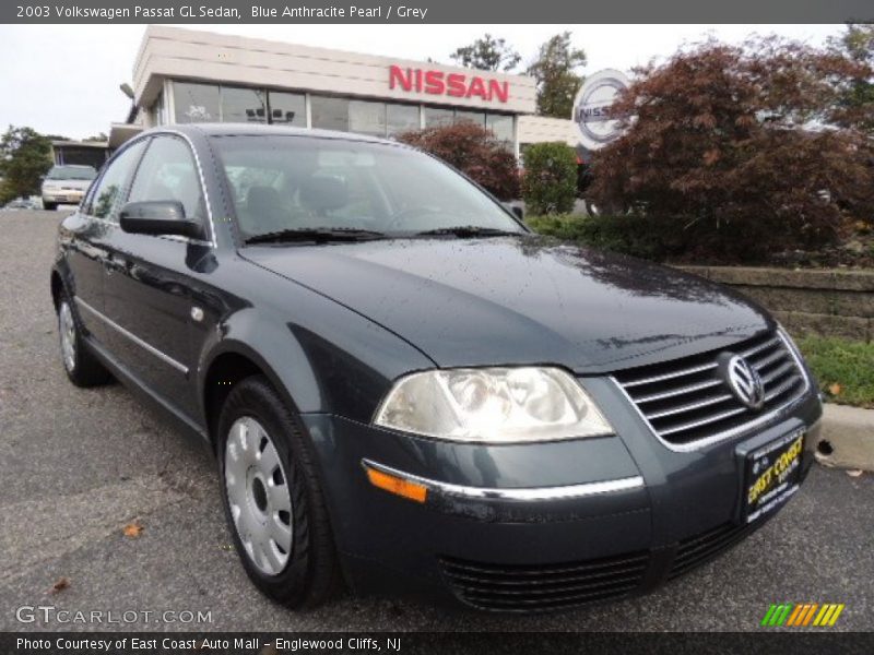 Blue Anthracite Pearl / Grey 2003 Volkswagen Passat GL Sedan