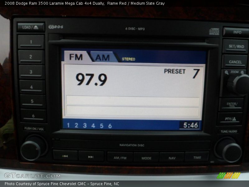 Flame Red / Medium Slate Gray 2008 Dodge Ram 3500 Laramie Mega Cab 4x4 Dually