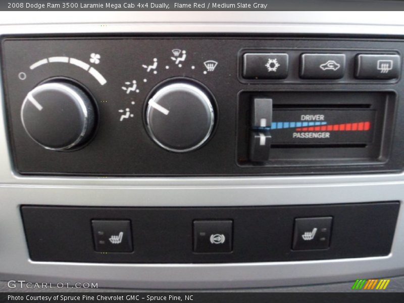 Flame Red / Medium Slate Gray 2008 Dodge Ram 3500 Laramie Mega Cab 4x4 Dually