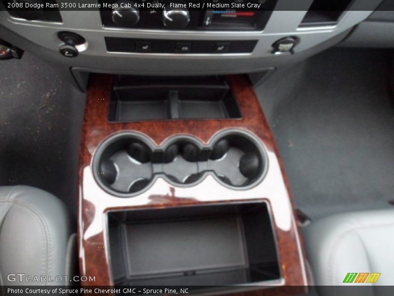 Flame Red / Medium Slate Gray 2008 Dodge Ram 3500 Laramie Mega Cab 4x4 Dually