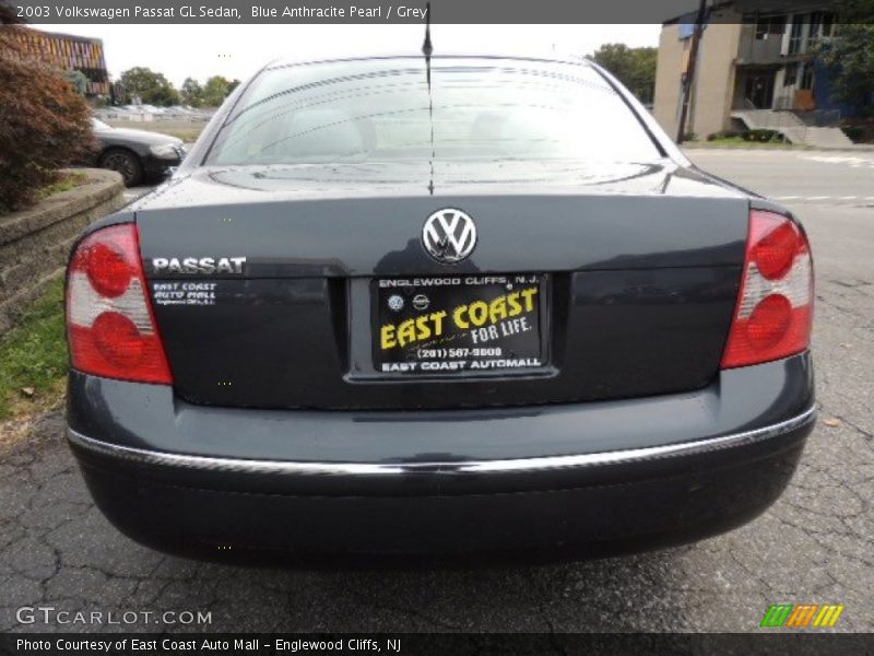 Blue Anthracite Pearl / Grey 2003 Volkswagen Passat GL Sedan