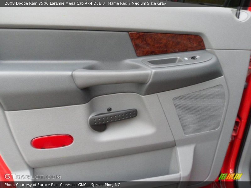 Flame Red / Medium Slate Gray 2008 Dodge Ram 3500 Laramie Mega Cab 4x4 Dually