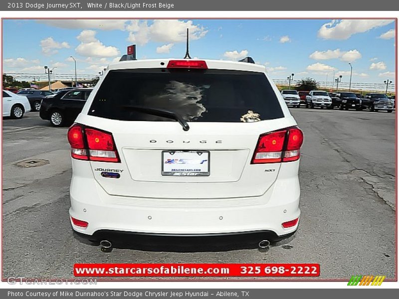 White / Black/Light Frost Beige 2013 Dodge Journey SXT