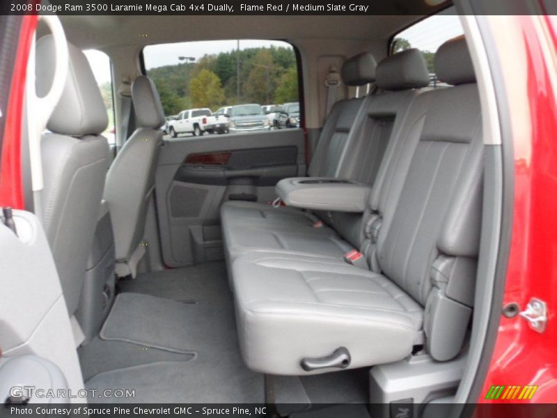 Flame Red / Medium Slate Gray 2008 Dodge Ram 3500 Laramie Mega Cab 4x4 Dually
