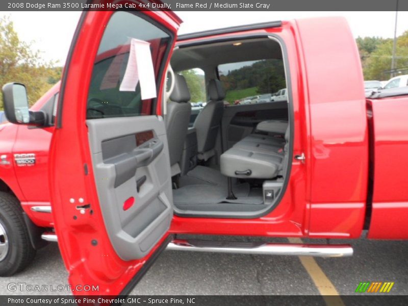 Flame Red / Medium Slate Gray 2008 Dodge Ram 3500 Laramie Mega Cab 4x4 Dually