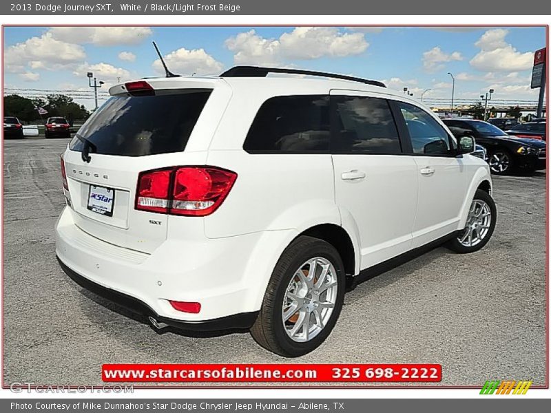 White / Black/Light Frost Beige 2013 Dodge Journey SXT