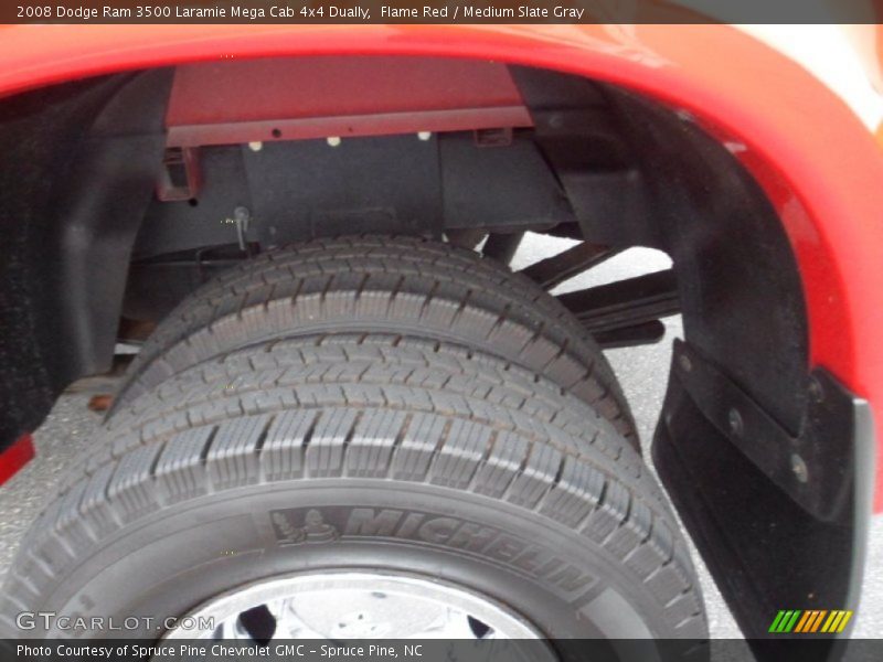 Flame Red / Medium Slate Gray 2008 Dodge Ram 3500 Laramie Mega Cab 4x4 Dually