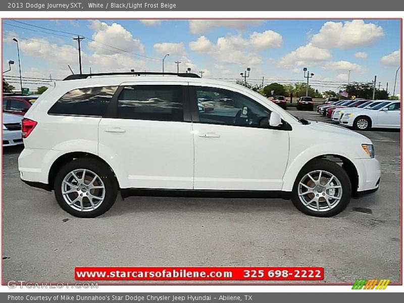 White / Black/Light Frost Beige 2013 Dodge Journey SXT