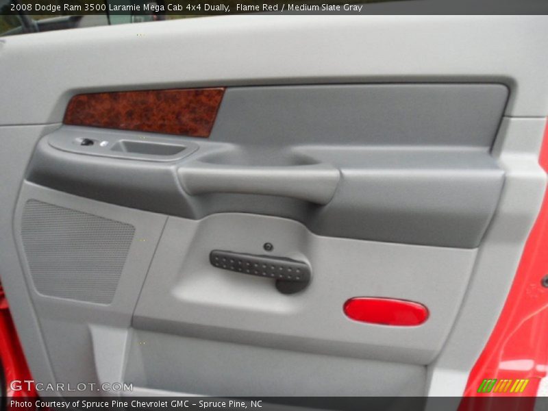 Flame Red / Medium Slate Gray 2008 Dodge Ram 3500 Laramie Mega Cab 4x4 Dually
