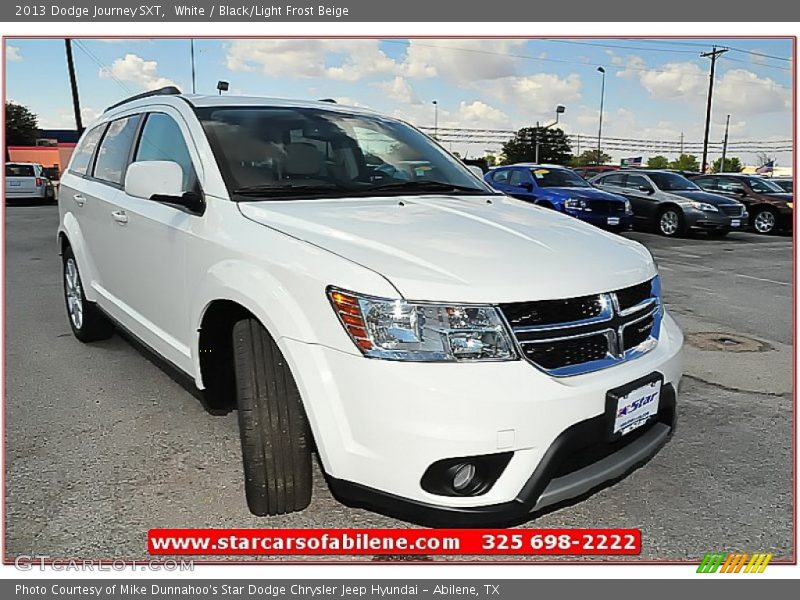 White / Black/Light Frost Beige 2013 Dodge Journey SXT