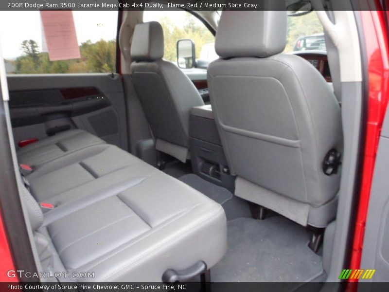 Flame Red / Medium Slate Gray 2008 Dodge Ram 3500 Laramie Mega Cab 4x4 Dually