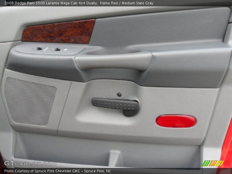 Flame Red / Medium Slate Gray 2008 Dodge Ram 3500 Laramie Mega Cab 4x4 Dually