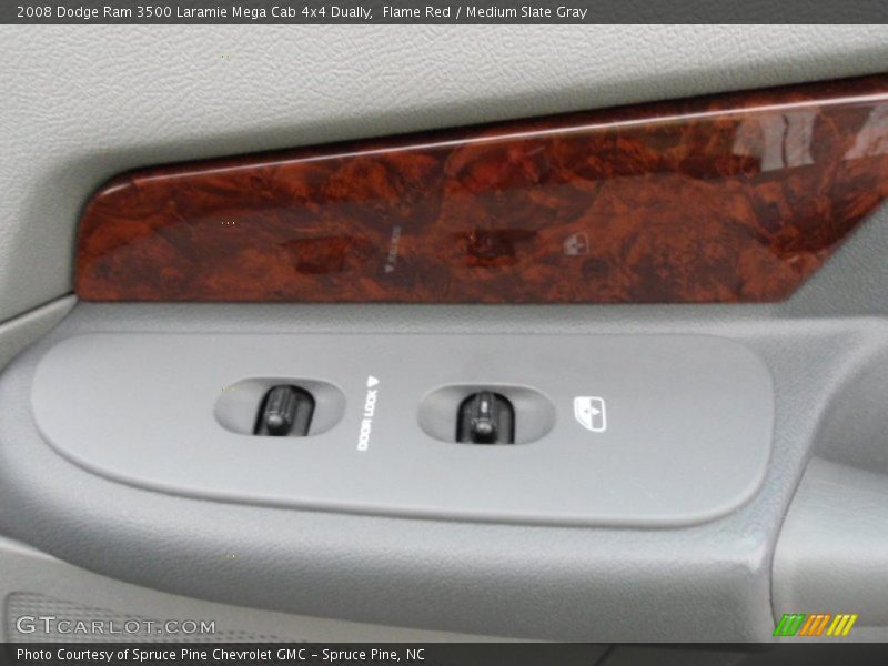 Flame Red / Medium Slate Gray 2008 Dodge Ram 3500 Laramie Mega Cab 4x4 Dually