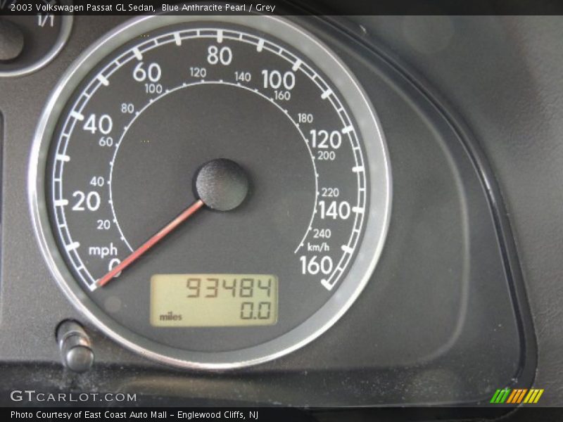 Blue Anthracite Pearl / Grey 2003 Volkswagen Passat GL Sedan