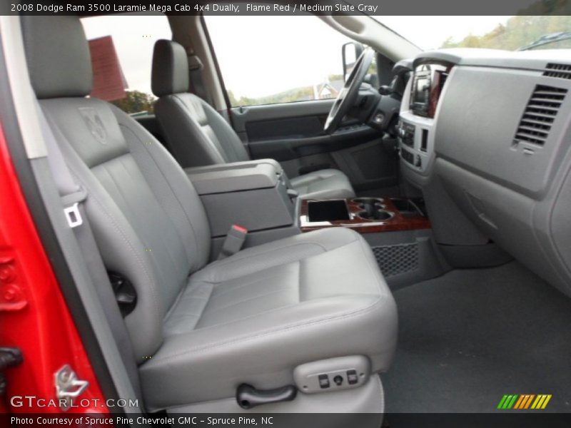 Flame Red / Medium Slate Gray 2008 Dodge Ram 3500 Laramie Mega Cab 4x4 Dually