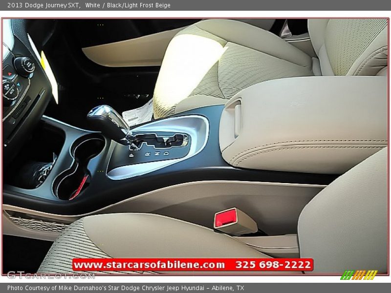 White / Black/Light Frost Beige 2013 Dodge Journey SXT