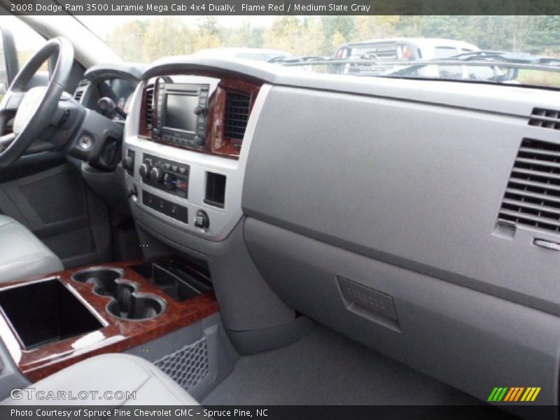 Flame Red / Medium Slate Gray 2008 Dodge Ram 3500 Laramie Mega Cab 4x4 Dually