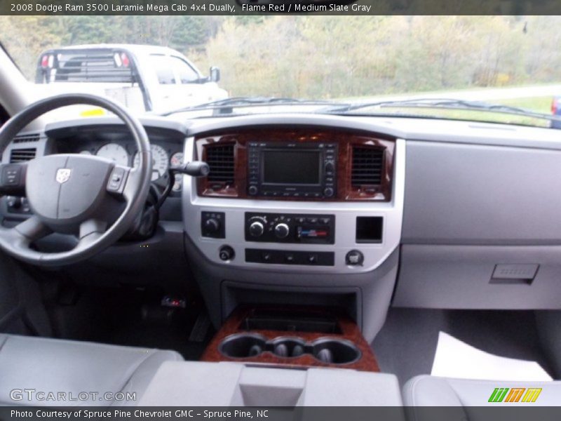 Flame Red / Medium Slate Gray 2008 Dodge Ram 3500 Laramie Mega Cab 4x4 Dually