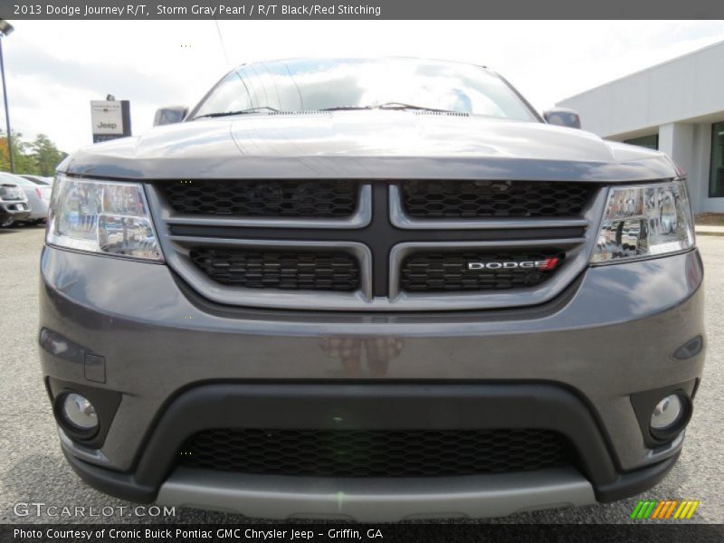 Storm Gray Pearl / R/T Black/Red Stitching 2013 Dodge Journey R/T