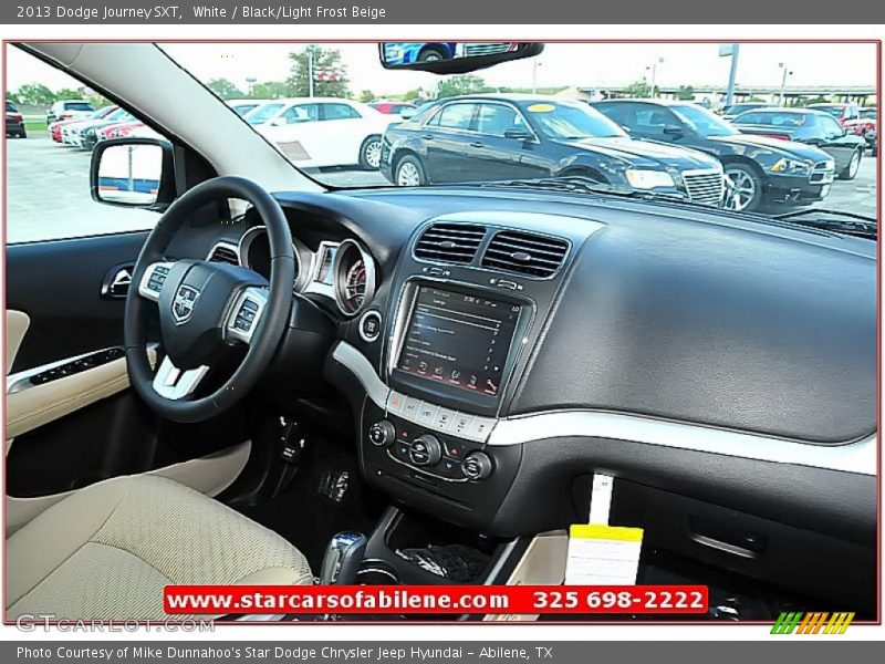 White / Black/Light Frost Beige 2013 Dodge Journey SXT