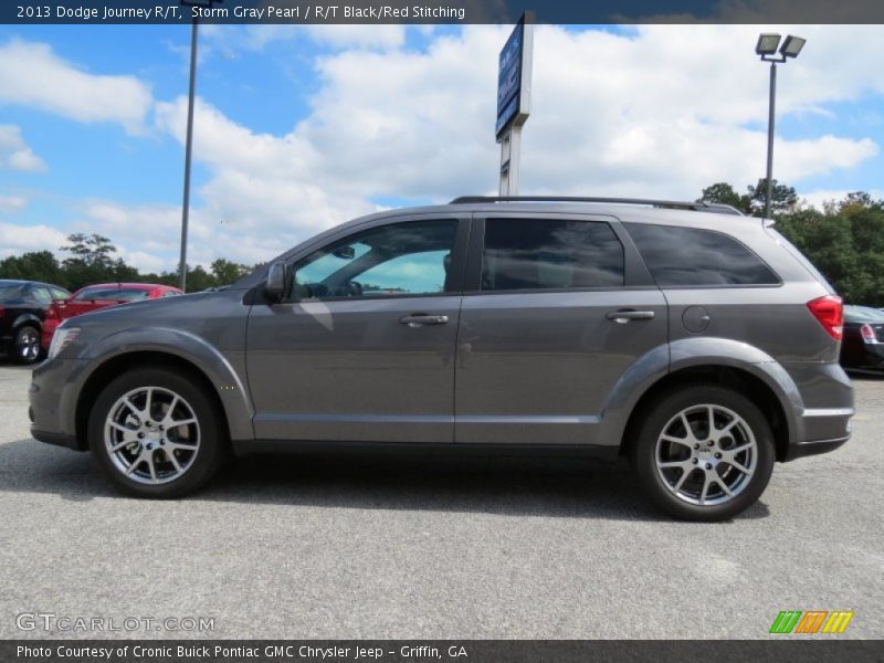 Storm Gray Pearl / R/T Black/Red Stitching 2013 Dodge Journey R/T