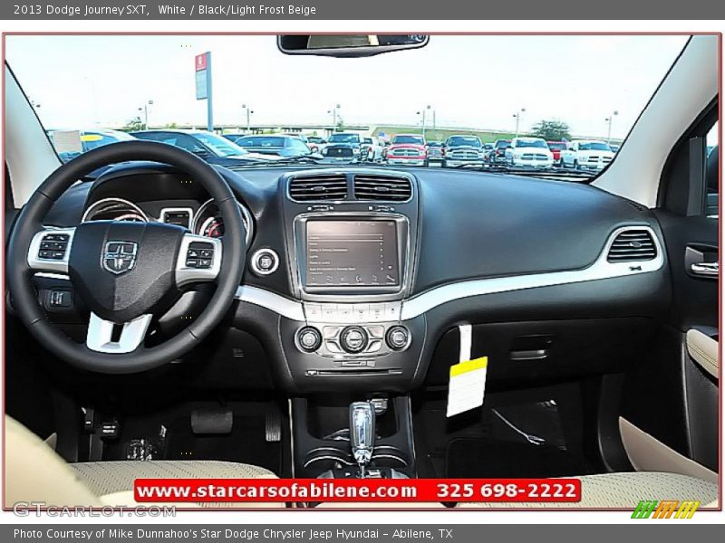 White / Black/Light Frost Beige 2013 Dodge Journey SXT