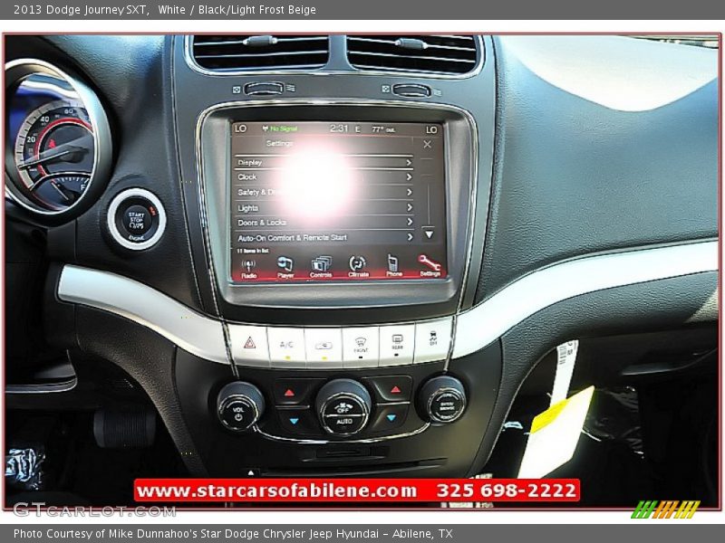 White / Black/Light Frost Beige 2013 Dodge Journey SXT